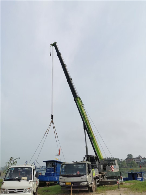 孝昌县桥梁建设吊装案例